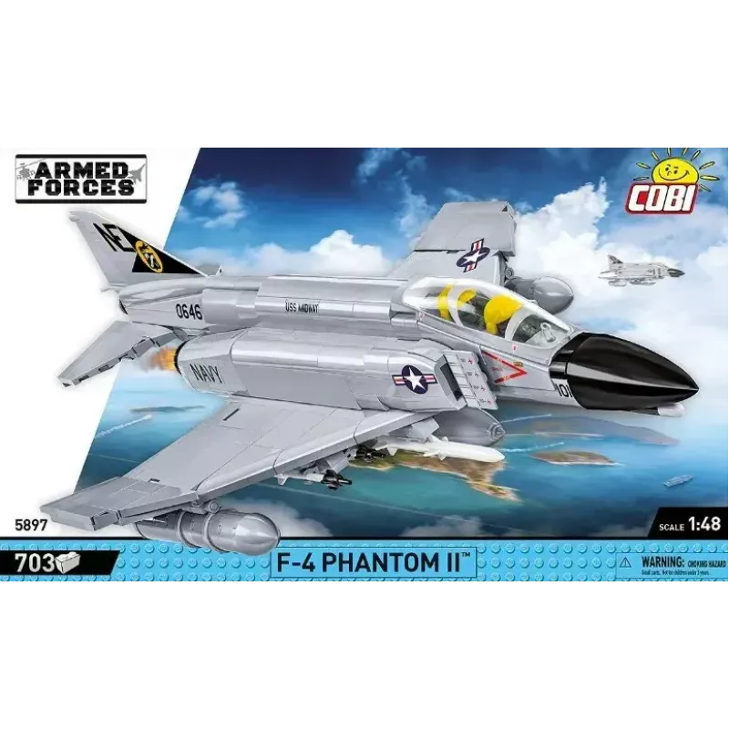 Cobi Blocks Armed Force F-4 Phantom II modelis, 703 dalių konstravimo rinkinys