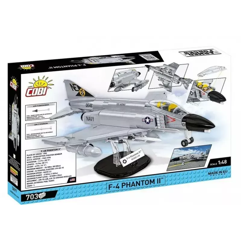 Cobi Blocks Armed Force F-4 Phantom II modelis, 703 dalių konstravimo rinkinys