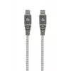 GEMBIRD Premium 100W Type-C Power Delivery (PD) įkrovimo ir duomenų laidas, 1.5 m - pilka