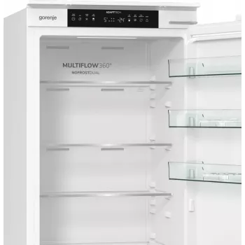 Gorenje Kombinuotas šaldytuvas-šaldiklis NRKI519E41 BK070, 284 L, SN-N, 6 kg/24h, E, Fresh zone skyrius, Baltas