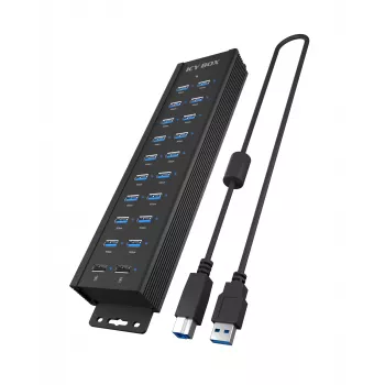 ICY BOX IB-HUB1720-U3 Juoda