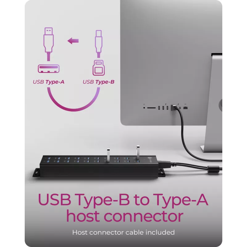 ICY BOX IB-HUB1720-U3 Juoda