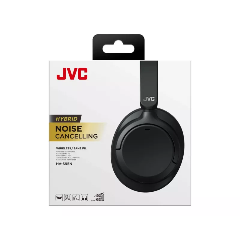 JVC HA-S95N ausinės laidinės ir belaidės ant galvos Skambučiams/Muzikai Bluetooth juodos