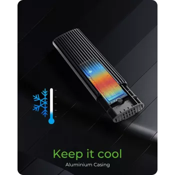 ICY BOX IB-1808MCT-CU31 SSD korpusas Juoda M.2