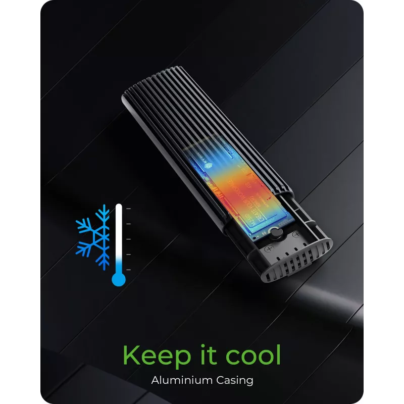 ICY BOX IB-1808MCT-CU31 SSD korpusas Juoda M.2
