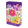 Kinetic Sand, SquishBlossom žydinti gėlė, Velykų krepšelio priedai, yra 8 uncijų neoninės geltonos ir rožinės formuojamo žaidimų smėlio, puodas ir formelės, sensoriniai žaislai vaikams