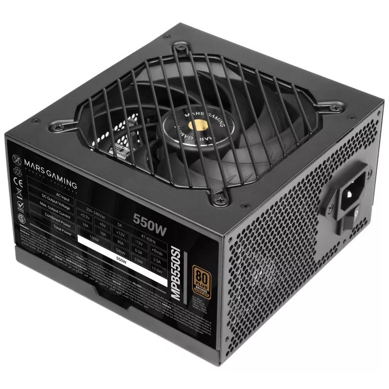 Mars Gaming MPB550SI maitinimo blokas 550 W 24-pin ATX ATX juodas