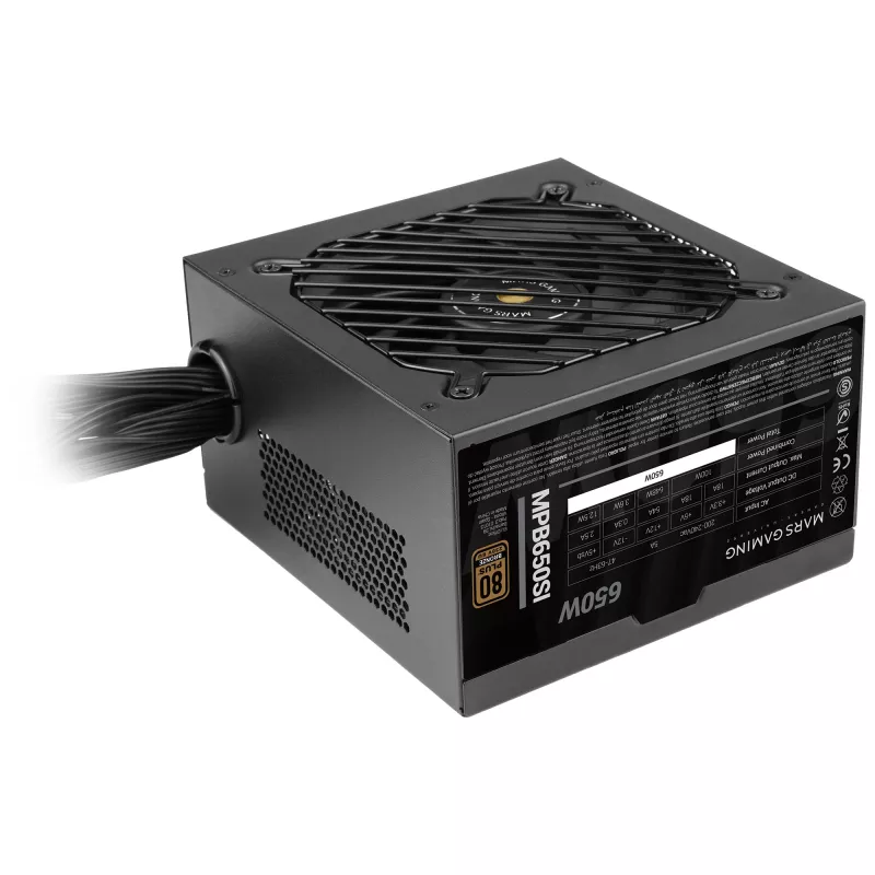 Mars Gaming MPB650SI maitinimo blokas 650 W 24 kontaktų ATX ATX juodas