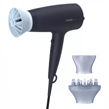 Philips 3000 serijos 3000 BHD360/20 plaukų džiovintuvas, DC, tamsiai mėlynas, pakabinimo kilpa, 1,8 m, 2100 W, 220-240 V