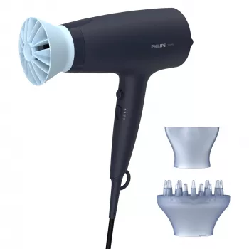 Philips 3000 serijos 3000 BHD360/20 plaukų džiovintuvas, DC, tamsiai mėlynas, pakabinimo kilpa, 1,8 m, 2100 W, 220-240 V