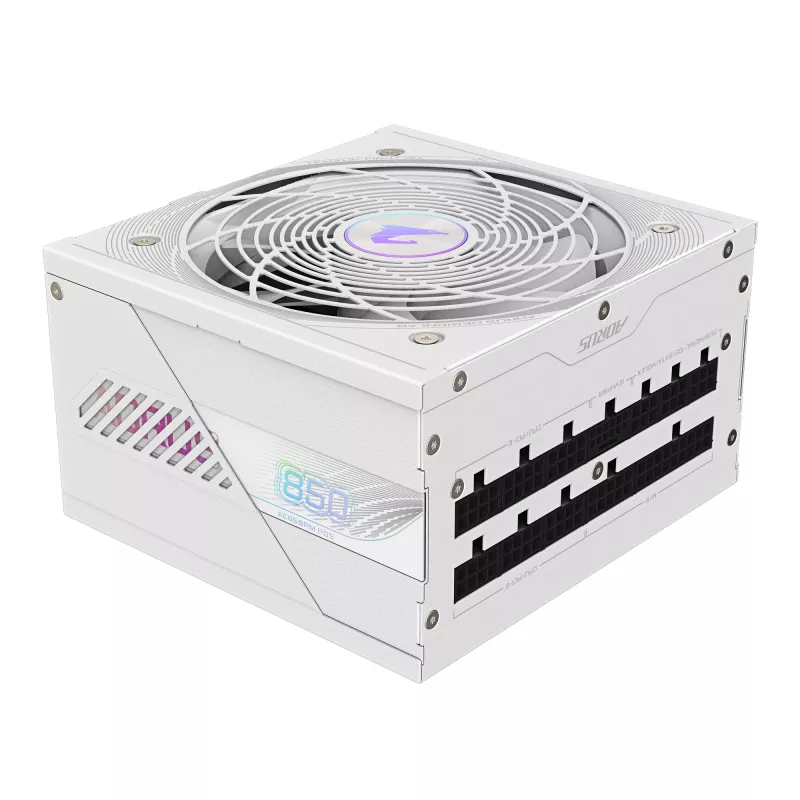 Maitinimo blokas GIGABYTE AORUS ELITE P850W 850W ATX 80 PLUS Platinum visiškai modulinis baltas 120mm ventiliatorius