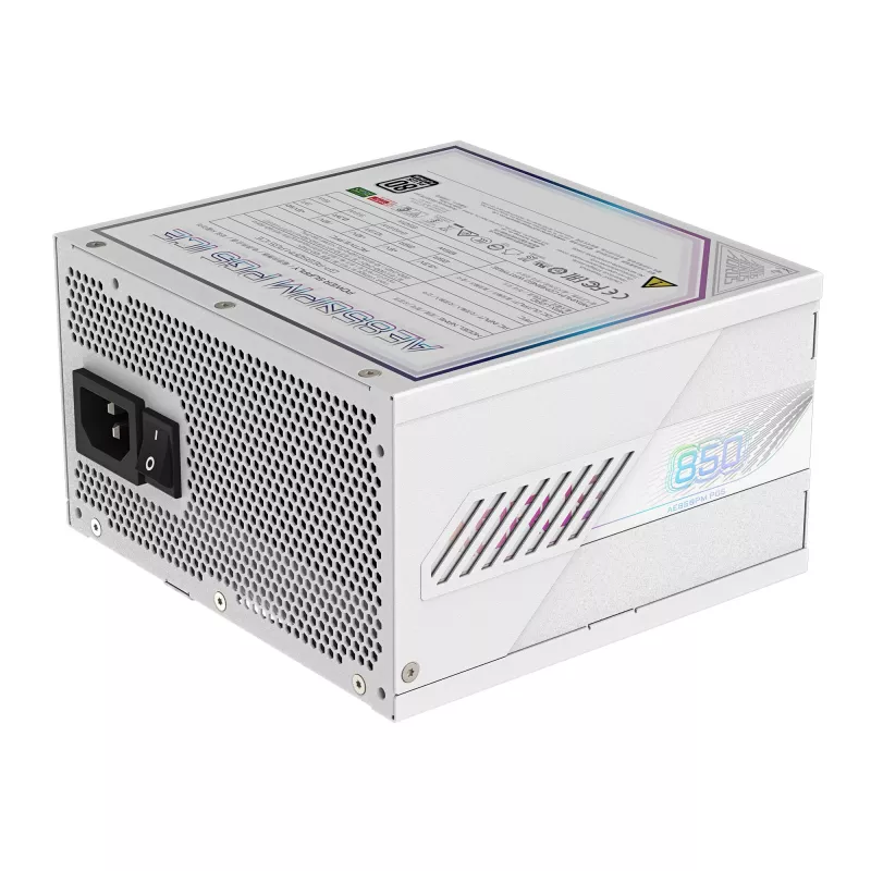Maitinimo blokas GIGABYTE AORUS ELITE P850W 850W ATX 80 PLUS Platinum visiškai modulinis baltas 120mm ventiliatorius