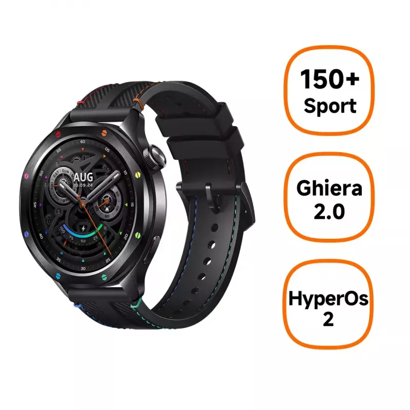 Išmanusis laikrodis Xiaomi Watch S4 su 1,43 colio AMOLED, 466×466, 486 mAh, aliuminio korpusu, tekstiliniu dirželiu, juodas kelių spalvų