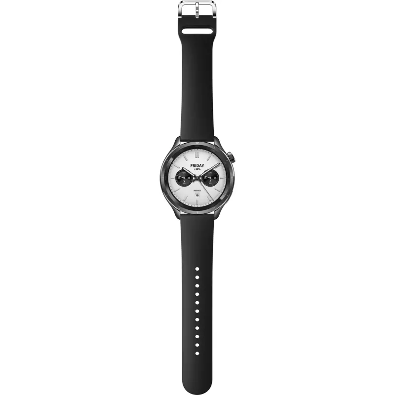 Išmanusis laikrodis Xiaomi Watch S4 su 1,43 colio AMOLED, 466×466, 486 mAh, aliuminio korpusu, tekstiliniu dirželiu, juodas kelių spalvų