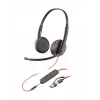 HP Poly Juodawire 3225 Stereo USB-C Headset +3.5mm Plug +USB-C/A Adapter (Bulk)