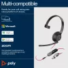 HP Poly Juodawire 5210 Vienpusės ausinės USB-C +3,5 mm kištukas +USB-C/A adapteris