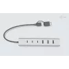 i-tec USB-C/USB-A įkrovimo metalinis HUB 7 prievadai (3x USB-C, 4x USB-A)