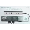 i-tec USB-C/USB-A įkrovimo metalinis HUB 7 prievadai (3x USB-C, 4x USB-A)