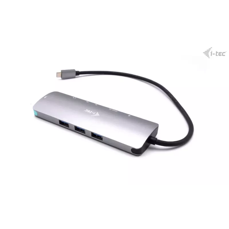 i-tec USB-C Metal Nano dokų stotelė 4K HDMI LAN su maitinimo tiekimu 100W + universalus įkroviklis 100W