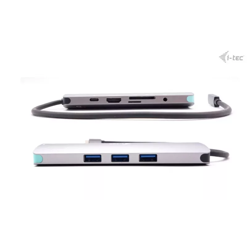 i-tec USB-C Metal Nano dokų stotelė 4K HDMI LAN su maitinimo tiekimu 100W + universalus įkroviklis 100W
