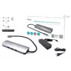 i-tec USB-C Metal Nano dokų stotelė 4K HDMI LAN su maitinimo tiekimu 100W + universalus įkroviklis 100W