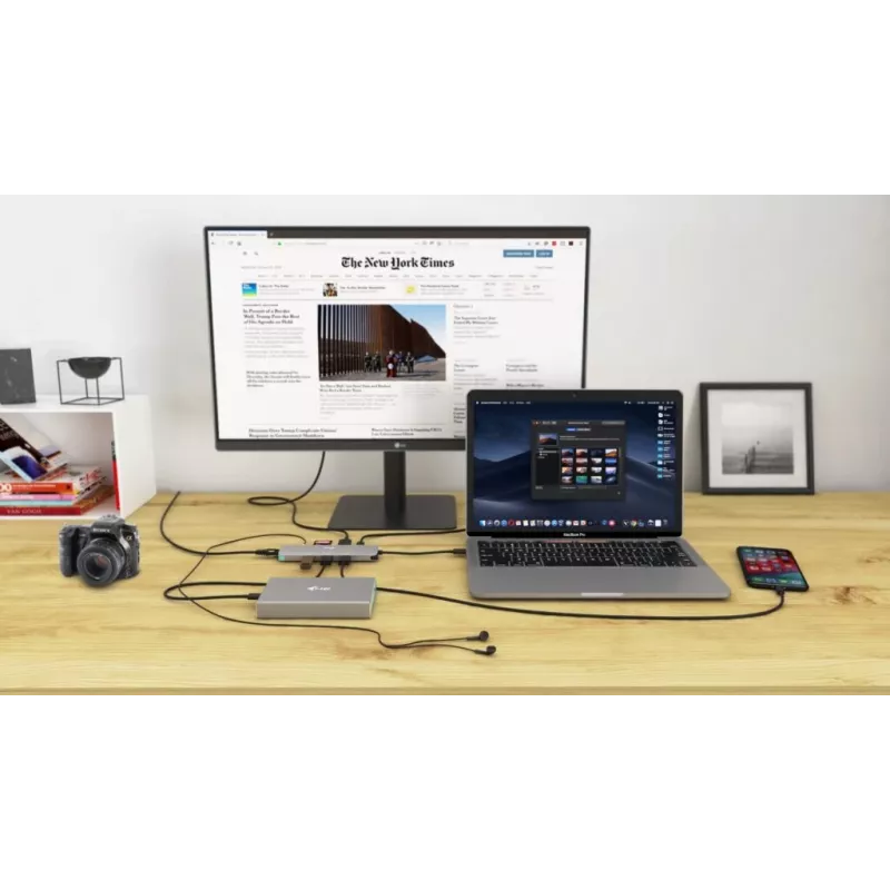 i-tec USB-C Metal Nano dokų stotelė 4K HDMI LAN su maitinimo tiekimu 100W + universalus įkroviklis 100W