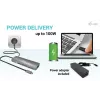 i-tec USB-C Metal Nano dokų stotelė 4K HDMI LAN su maitinimo tiekimu 100W + universalus įkroviklis 100W