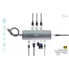i-tec USB-C Metal Nano dokų stotelė 4K HDMI LAN su maitinimo tiekimu 100W + universalus įkroviklis 100W