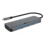 ICY BOX IB-DK4022a-CPD laidinis USB 3.2 Gen 1 (3.1 Gen 1) Type-C aliuminis, sidabrinis