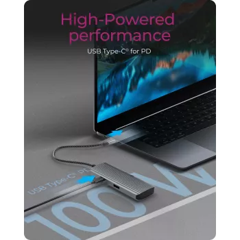 ICY BOX IB-DK4022a-CPD laidinis USB 3.2 Gen 1 (3.1 Gen 1) Type-C aliuminis, sidabrinis