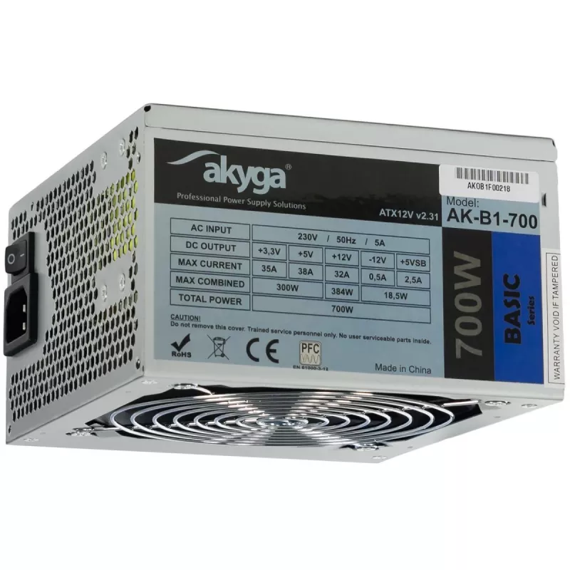 AKYGA maitinimo blokas - 700W 20+4 kontaktų ATX