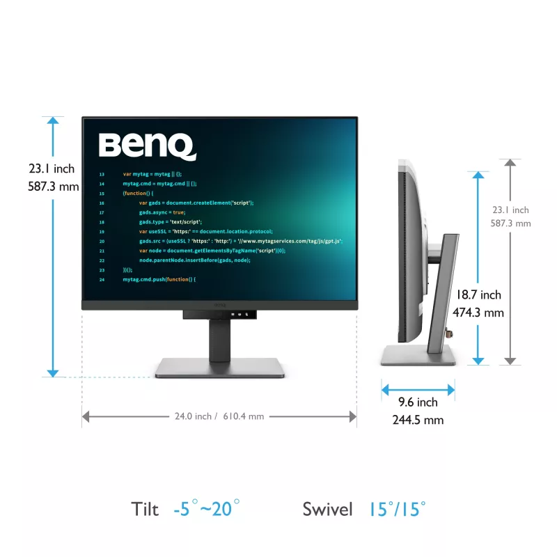 BenQ RD280U kompiuterio monitorius 71,6 cm (28,2 col.) 3840 x 2560 pikselių 4K Ultra HD juodas