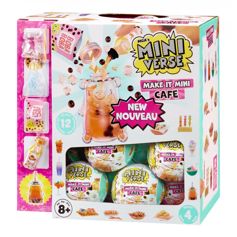 Miniverse Make It Mini Foods: Cafe in PDQ Series 4, 8 m., Įvairiaspalvis, Plastikas