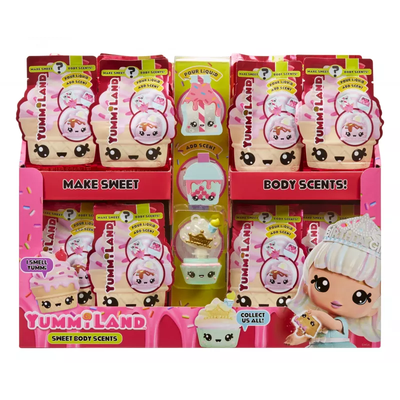 MGA Entertainment Yummiland Num Nom kūno kvapų asortimentas PDQ, 4 m., Daugiaspalvis, Plastikas