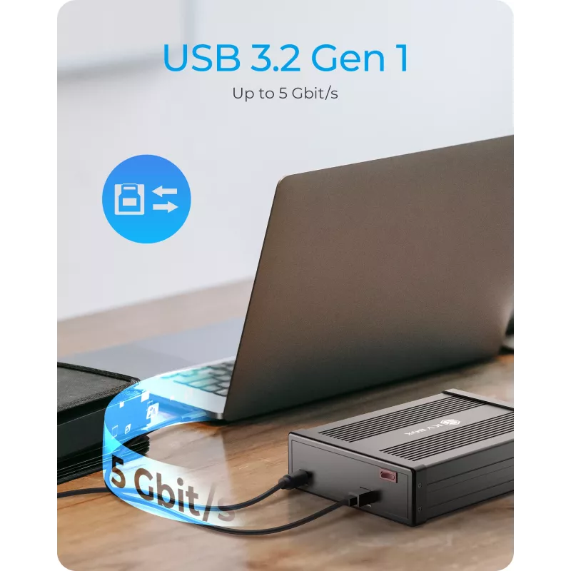 ICY BOX IB-525-U3 ODD korpusas 13,3 cm (5,25 col.) SATA III juodas