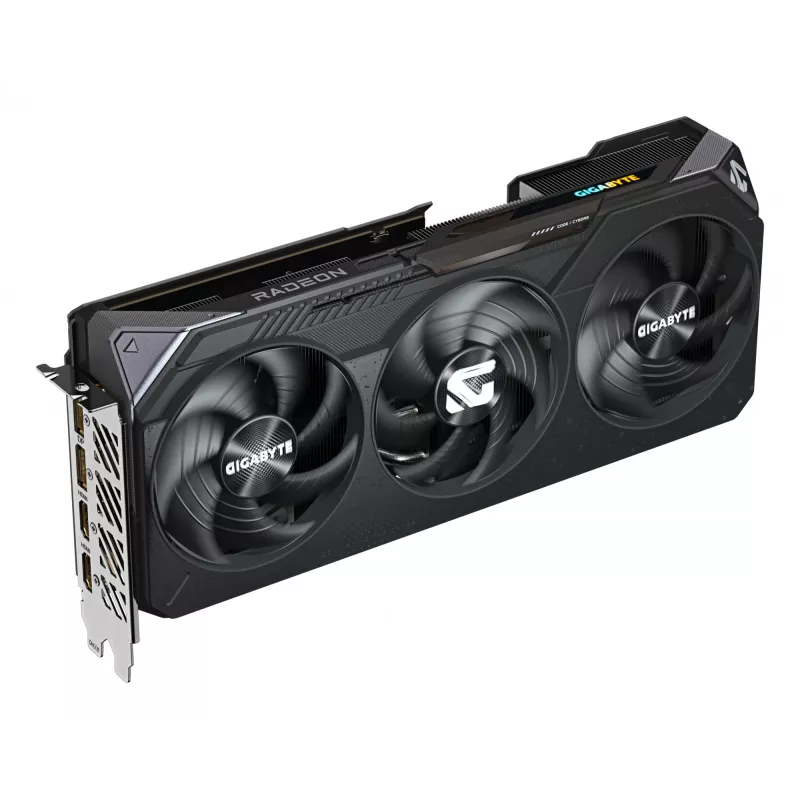 GIGABYTE vaizdo plokštė Radeon RX 9070 — 16 GB GDDR6, PCIe 5.0, 256 bitų, 2700 MHz spartinimas, 2×HDMI 2.1b, 2×DP 2.1a, 3 ventiliatoriai