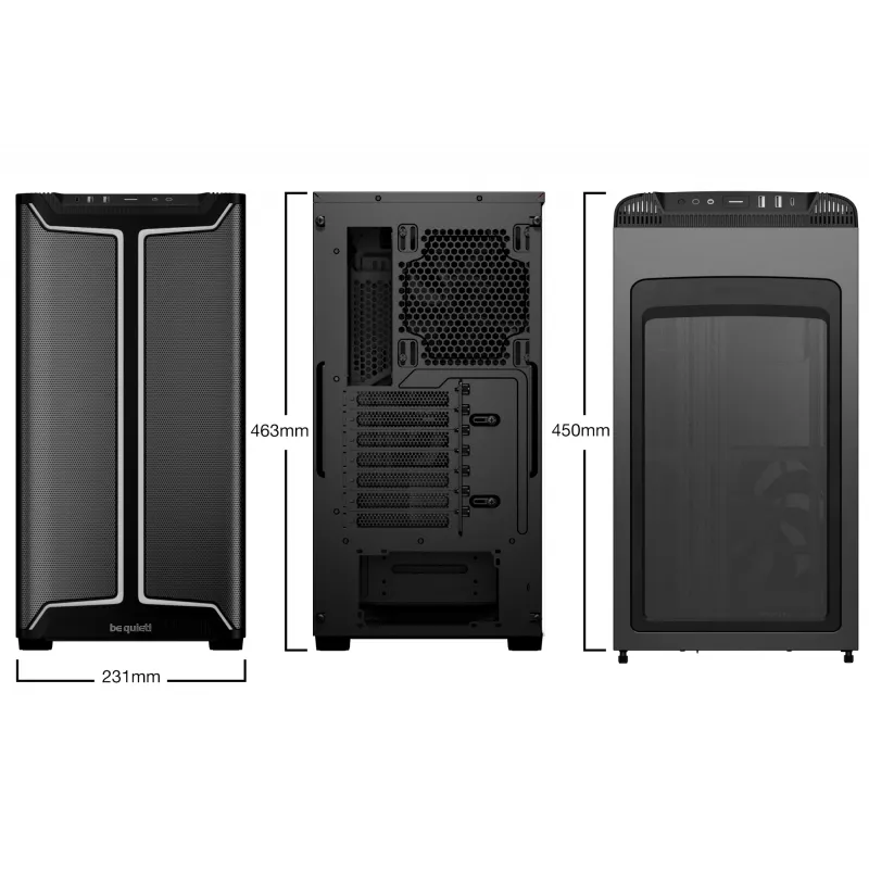 PC korpusas be quiet! Pure Base 501 DX Juoda Midi Tower