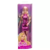 Barbie Fashionistas lėlė #230 su metalo rožine mini suknele su širdelės išpjova, blondinai plaukai