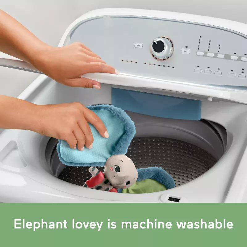 Minkštas žaislas MATTEL Fisher-Price Planet Friends Giant Ear Elephant HKD63, pliušinis dramblio kompanjonas