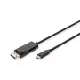 DIGITUS USB Type-C į DisplayPort dvikryptis, maks. rezoliucija 8K 30 Hz, ilgis 2 m, juodas