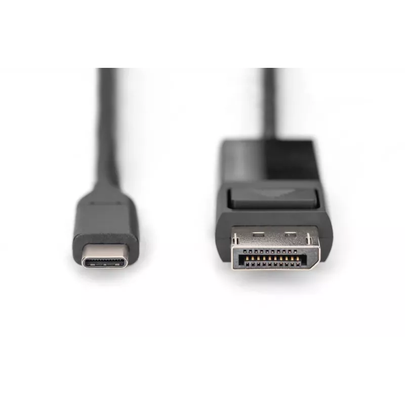 DIGITUS USB Type-C į DisplayPort dvikryptis, maks. rezoliucija 8K 30 Hz, ilgis 2 m, juodas