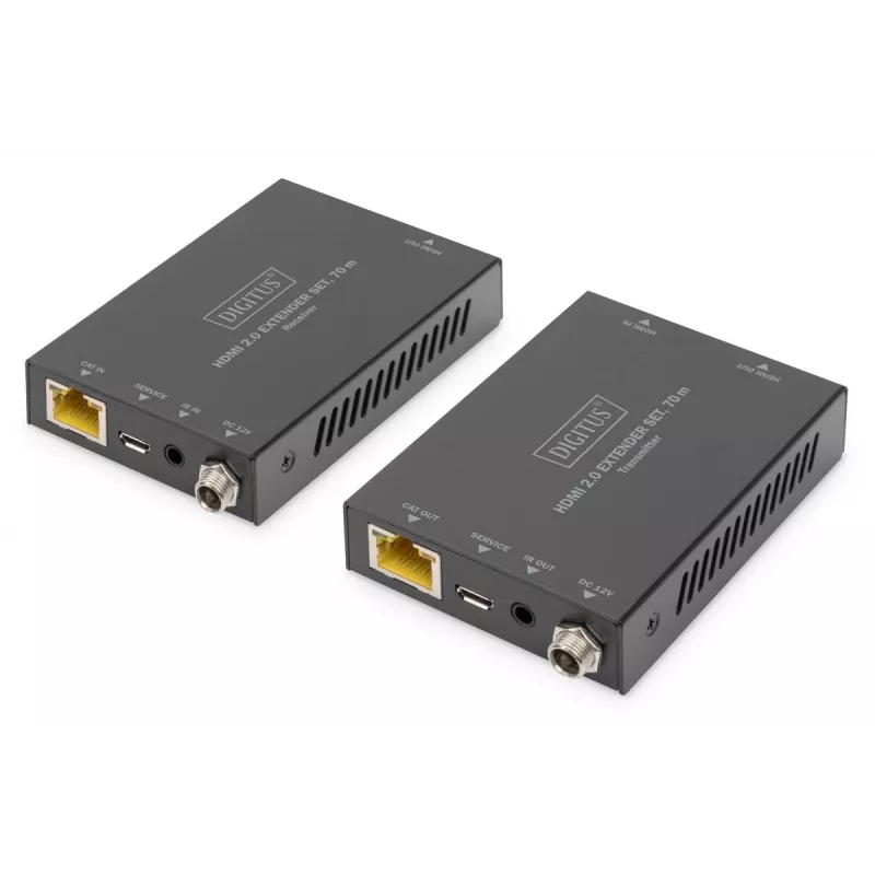 DIGITUS HDMI 2.0 prailgintuvo rinkinys 70 m 4K/60Hz 18 Gbps HDCP 2.2 HDR PoC