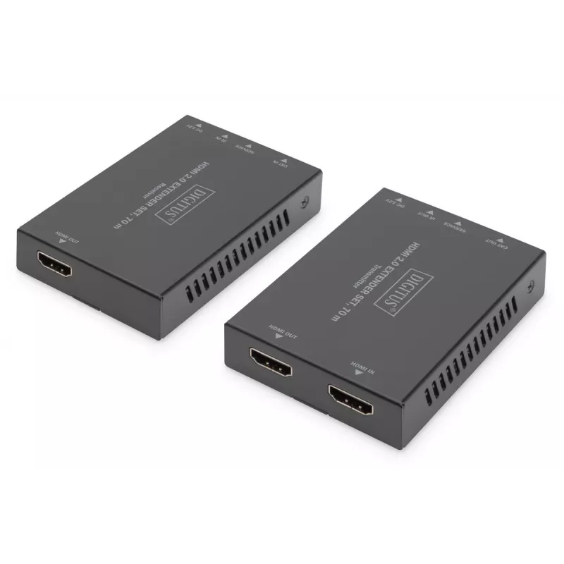 DIGITUS HDMI 2.0 prailgintuvo rinkinys 70 m 4K/60Hz 18 Gbps HDCP 2.2 HDR PoC