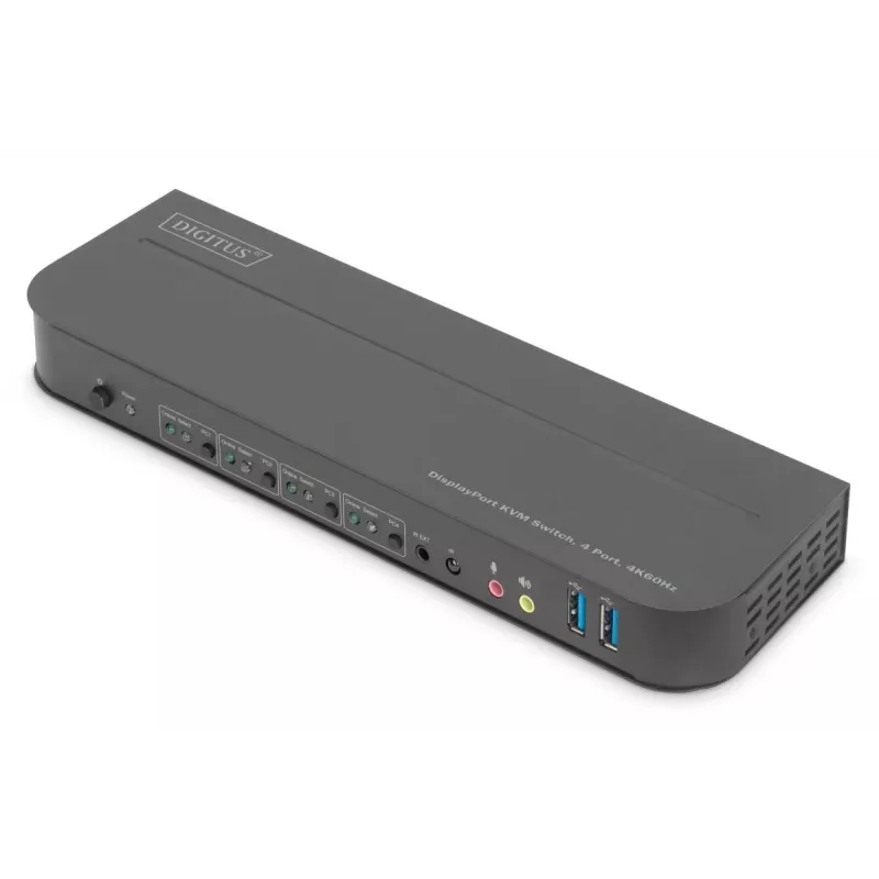 DIGITUS KVM jungiklis 4x1 DP DP/HDMI išvestis USB 4Kx2K 60Hz