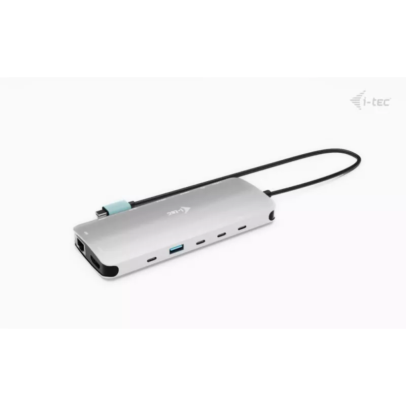 i-tec Metal USB-C Nano 3x Display Dock, 2x HDMI 1x USB-C vaizdo su Power Delivery 140W + Universalus įkroviklis 140 W