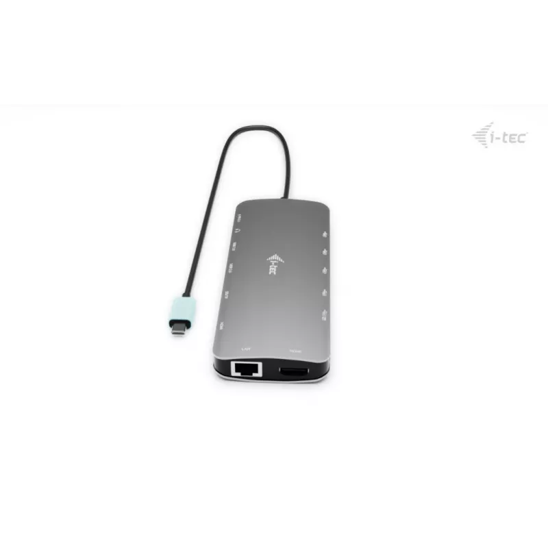i-tec Metal USB-C Nano 3x Display Dock, 2x HDMI 1x USB-C vaizdo su Power Delivery 140W + Universalus įkroviklis 140 W