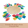 Fisher-Price medinė mandalos geometrinė dėlionė mažiems vaikams ir vaikams, 40 medinių detalių