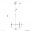 Neomounts CL35-440BL16L monitoriaus/TV lubinis laikiklis 37-70 col. - a 106-156 cm