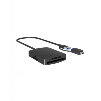 ICY BOX IB-CR302-CU3 kortelių skaitytuvas USB 3.2 Gen 1 (3.1 Gen 1) Type-A Juoda