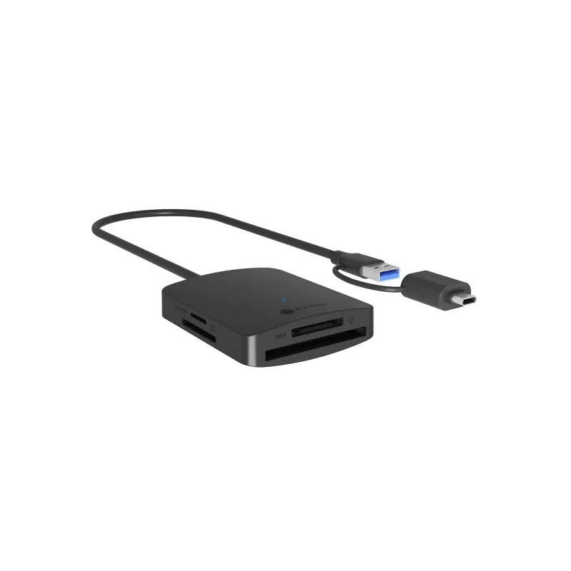 ICY BOX IB-CR302-CU3 kortelių skaitytuvas USB 3.2 Gen 1 (3.1 Gen 1) Type-A Juoda